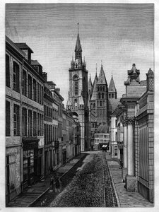 Rue Saint Martin (Abbaye Saint Martin) à Tournai en Belgique en 1882