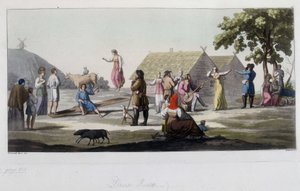 Danse et jeu russes. Dans « Le vieux et le moderne costume » 1819-1820, par Ferrario - Unknown artist