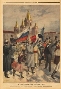 Volontaires russes à Saint-Pétersbourg pour l
