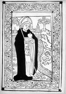Saint Augustin - gravure - Unknown artist