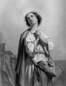 Sainte Cécile Vierge et Martyre, décapitée à Rome (232) - dans Les Saintes Femmes. 1852 - Unknown artist