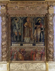 Autel de Saint Clair ou Saint Roch : St Roch et le Bouton de la Peste et Saint Georges à la mode de Henri III - Église Notre-Dame de l