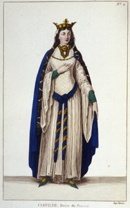 Sainte Clotilde, reine des Francs (v. 475-545), épouse de Clovis Ier. - Unknown artist