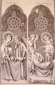 Saint Louis ramasse des os et donne de la nourriture aux lépreux - Unknown artist