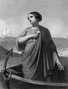 Sainte Paule. Patricienne romaine (347 à 404) - dans "Les Saintes Femmes". 1852. - Unknown artist