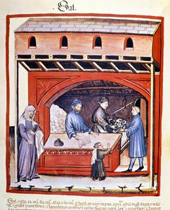Vente de sel, extrait du Tacuinum Sanitatis - Unknown artist