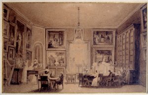 Salon de la reine de Hollande Hortense de Beauharnais à Augsbourg (Gravure du 19e siècle) - Unknown artist