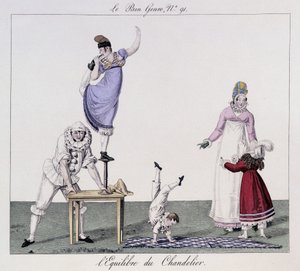 Saltimbanques : Équilibre du chandelier - dans «Le Bon Genre», début 19e siècle - Unknown artist