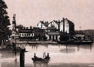 Région de Salzkammergut, Autriche : vue du casino à Gmunden - Unknown artist