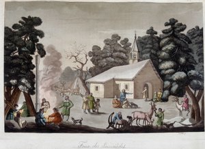 Foire Samoïde en Sibérie. Dans « Le vieux et le moderne costume » - Unknown artist