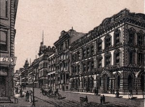 San Francisco, États-Unis : vue de Pine Street. dans « Le Monde Illustré 168 vues » Sans date (fin XIXe siècle) - Unknown artist
