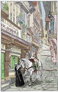 Légende saxonne : Godiva (Lady Godiva ou Godgifu), une femme saxonne qui, au début de l