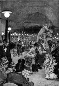 Salle de sculpture au Salon de 1879 au Palais des Champs-Élysées à Paris. Gravure dans « Le Monde Illustré » - Unknown artist