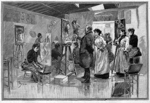 Atelier de sculpture à Paris en 1892