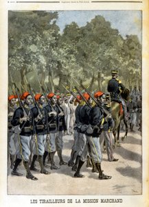 Tirailleurs sénégalais de la Mission Marchand à Paris - dans « Le petit journal » du 23/07/1899 - Unknown artist