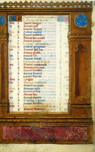 Calendrier de septembre avec le signe de la Balance - Miniature du Moyen Âge - Unknown artist