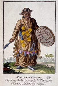 Chaman ou devineresse mongole - Gravure - Unknown artist