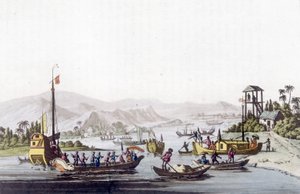 Navires de Cochinchine. Bibliothèque des arts décoratifs de Paris dans « Le costume ancien et moderne »