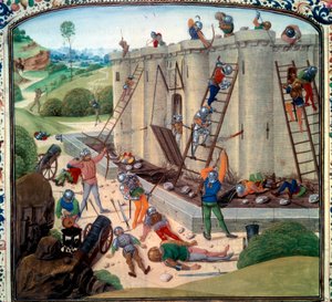 Siège de Brest (1386 ap. J.-C.). Miniature dans « Chroniques » de Jean Froissart (Folio 116v) - Unknown artist