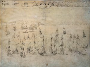 Siège de Goa, colonie portugaise, par la flotte hollandaise entre 1603 et 1639 - Unknown artist