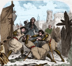 Simon IV de Montfort mort (1150-1218) aristocrate français, au siège de Toulouse en 1218. - Unknown artist