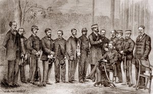 Sir James Hope Grant (1808-1875), soldat britannique et son état-major pendant la Seconde Guerre de l