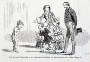 Sophie mouillée - dans "Les Malheurs de Sophie" de la Comtesse de Ségur, Hachette - Unknown artist