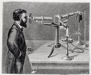Spectroscope pour comparer les spectres des éléments terrestres à ceux des corps célestes - Unknown artist