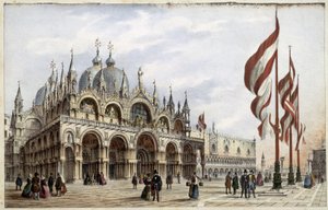 Basilique Saint-Marc - dans « Album des principales vues de Venise », ill. par Marco Moro, ed. Gio Brizeghel, v.1840 - Unknown artist