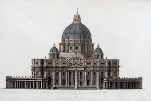 Basilique Saint-Pierre de Rome au Vatican (San Pietro in Vaticano). Dans « Le costume ancien et moderne » 1819-1820, par Jules Ferrario. - Unknown artist