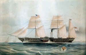 Vapeur British Queen en 1840 - Unknown artist