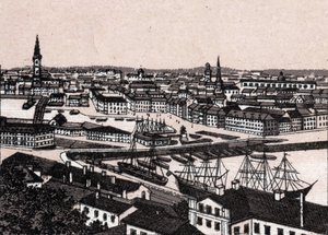 Stockholm, Suède : vue de la ville (Vue Générale) dans « Le Monde Illustré 168 vues » sans date (fin XIXe siècle)