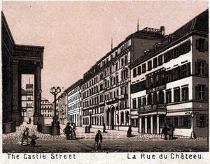 Stuttgart, Allemagne : vue de la rue du Château. dans "Le monde illustre 168 vues" Non daté (fin du 19e siècle) - Unknown artist
