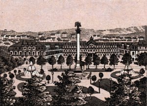 Stuttgart, Allemagne : vue du Nouveau Château. dans « Le Monde Illustré 168 vues » Sans date (fin XIXe siècle)