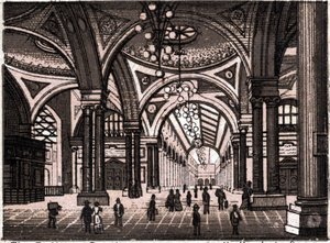 Stuttgart, Allemagne : vue de la salle de la gare dans « Le Monde Illustré 168 vues » sans date (fin XIXe siècle) - Unknown artist