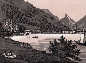 Suisse : vue de la ville de Flüelen. dans « Le Monde Illustré 168 vues » Sans date (fin XIXe siècle) - Unknown artist
