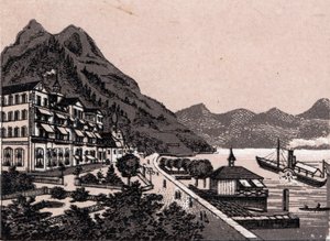 Suisse : vue de la ville de Gersau - Unknown artist