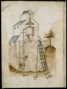 Systèmes pour grimper le long des murs - Manuscrit : feuille de parchemin d