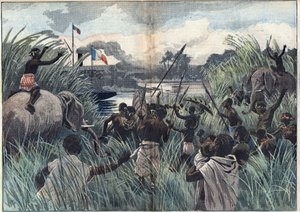 Prise de possession du lac Tchad (Afrique) - Unknown artist