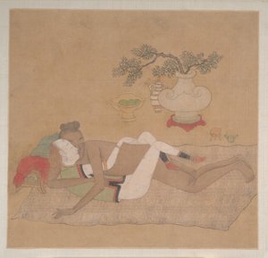 Officier tartare avec dame blonde