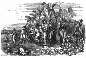 Le Commerce Noir. Gravure du 19ème siècle - Unknown artist