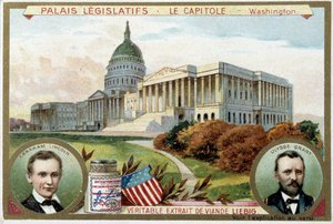 Le Capitole, Palais du Congrès américain, Washington (USA), avec portraits d