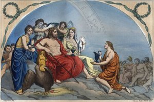 Le Conseil des Dieux (ou Assemblée des Dieux) : Zeus sur l