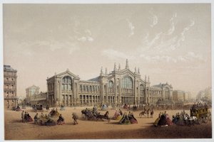 La Gare du Nord - lithographie, 19ème siècle