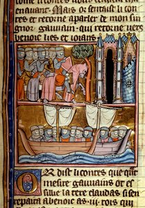 Les chevaliers partent pour la croisade (détail) - Unknown artist