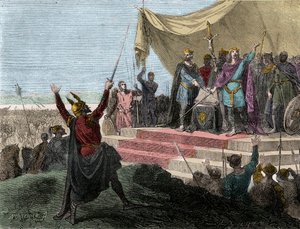 Les Serments de Strasbourg entre Louis le Germanique - Unknown
