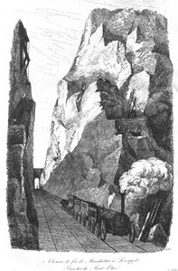 Le chemin de fer de Liverpool à Manchester : La tranchée du Mont Olive - Unknown artist