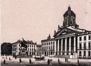 La Place Royale à Bruxelles en Belgique dans « Le Monde Illustré 168 vues » sans date (fin XIXe siècle) - Unknown artist