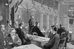 Le Congrès socialiste de Halle (Saxe) en 1890 en présence d