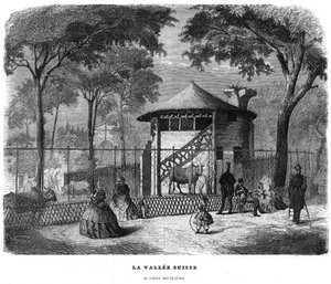 La vallée suisse dans le jardin des plantes à Paris en 1858